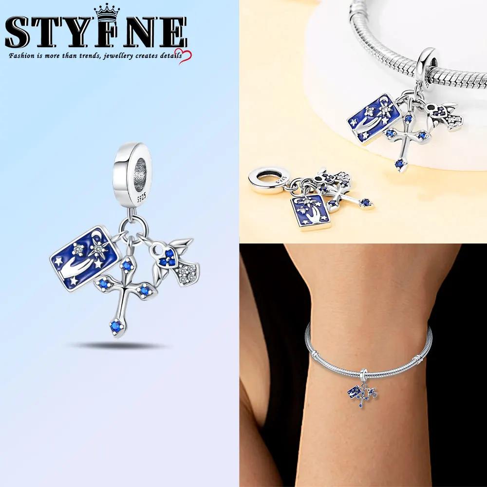 Exquisite Copper Nossa Senhora Aparecida Dangle Cross Charms Pendants Fit Original Bracelets Diy Jewelry For Women