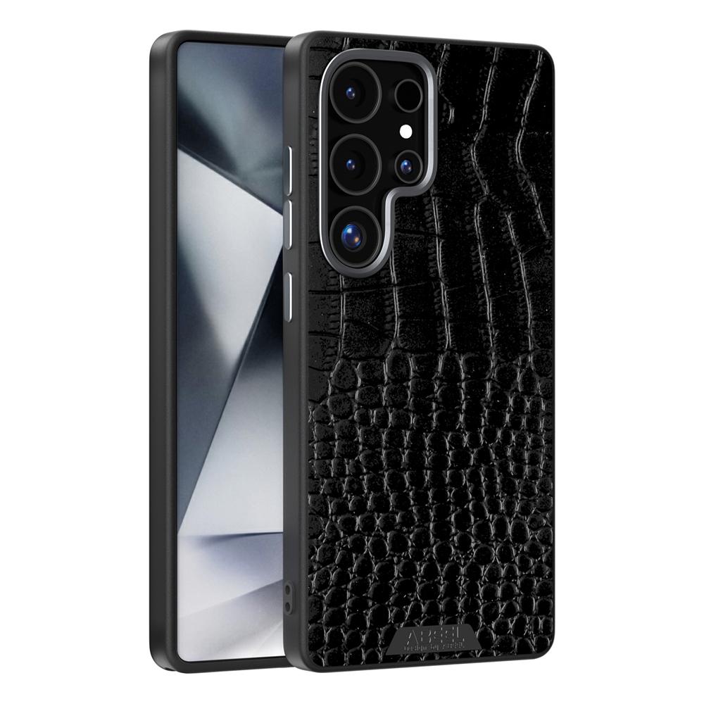 ABEEL For Samsung Galaxy S25 Ultra Case Compatible with MagSafe Crocodile Texture Micro-Embossing Back Cover