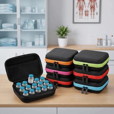 10ML Insulin Vial Storage Case 15 Slots EVA Insulin Vial Protector Wear-resistant Shockproof Insulin Organizer Travel Use