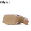 Eilyken Plus Size 35-42 Summer Platform Women Slippers High Heels Ladies Elegant Female Sandals Slides Shoes