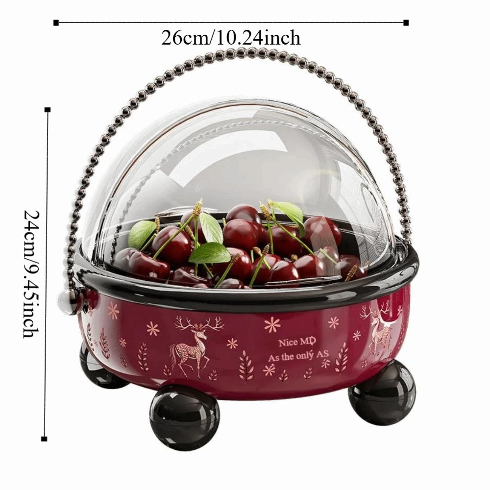 Flip Cover Table Fruit Tray High Feet Snack Tray Kitchen Tableware Fruit Bowl  Living Room