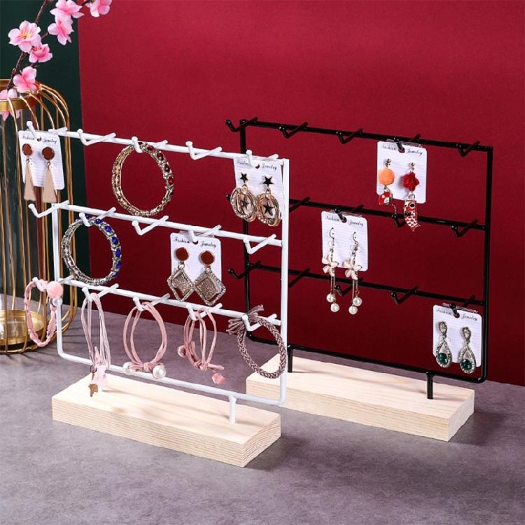 Earring Display Stand for Selling Stylish Necklace Bracelet Pendant Organizer Handmade 3 Tiers Jewelry Storage Rack