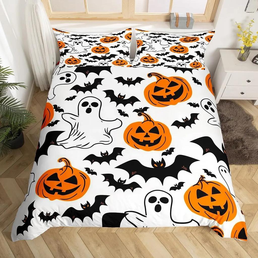 Ložní souprava Sugar Skull Queen Povlak na přikrývku s kostrou pro chlapce dívky teenagery Růžový povlak na přikrývku s mašlí Halloweenský motiv Povlak na prošívanou deku