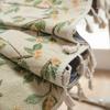 Imanqi Yun Jacquard Floral & Bird Pattern Semi-Blackout Curtains for Bay Windows & Kitchens