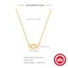 S925 Sterling Silver Paperclip Necklace Women'S Round Opal Round Strong Light Neck Chain Casual Daily
