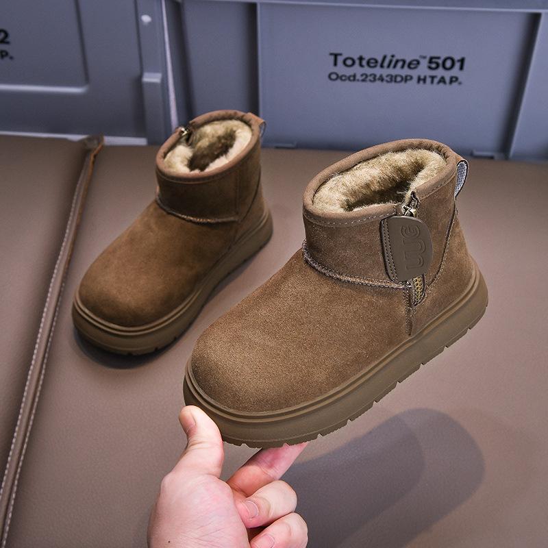 Semišové Platformové Dámské Kotníkové Boty na Ploché Podrážce Módní Ležérní Boty Žena 2025 Trend Zimní Designérské Chůze Pohodlné Teplé Sněhové Boty Dámské