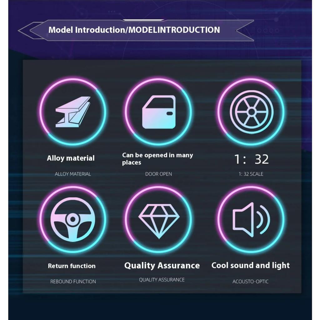 1/32 Koenigsegg Gemera GT Alloy Car Model, Simulated Sound and Light Children's Toy Car Ornaments To Collect Boys' Birthday Gifts