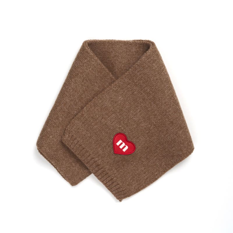 macni LOVE M KNIT MUFFLER COCOA