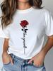 Love Yourself Rose T-Shirt Minimalist Floral Empowerment Graphic Tee