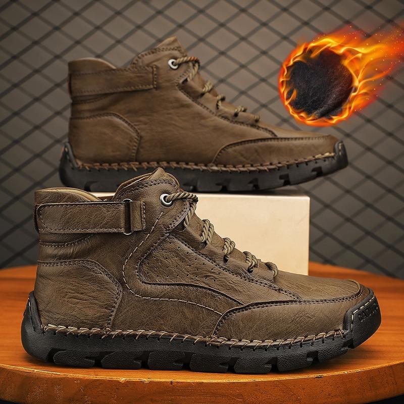 

Plus-size Men s Boots, Men s Ankle Boots, Flat Lace-up Casual Shoes 48 хакі