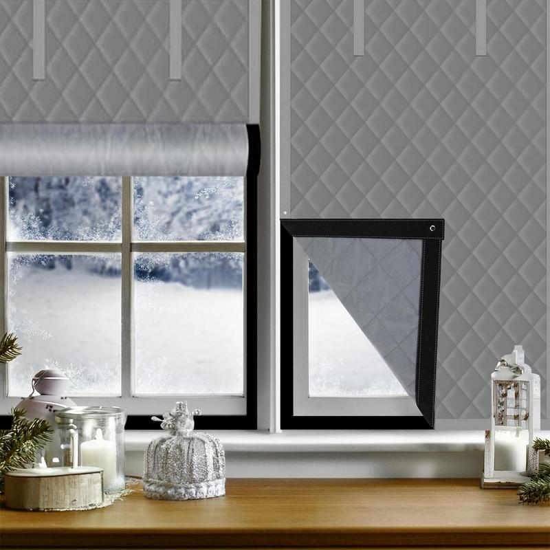 Winter Window Windproof Warm Windproof Soundproof Thickened Cotton Curtains for Living Room Bedroom Sealed Curtains