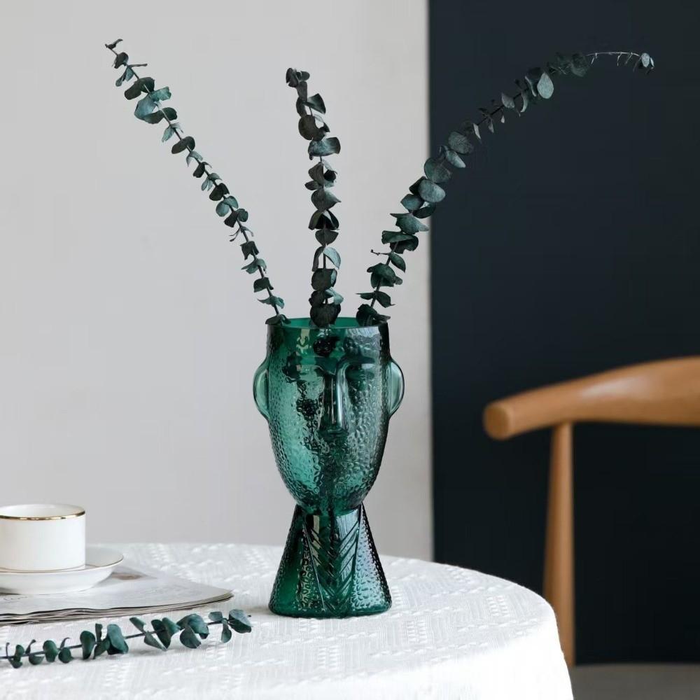 Glass Hydroponic Vase Irregular Shape Abstract Vase Dried Flowers Vase  Living Room