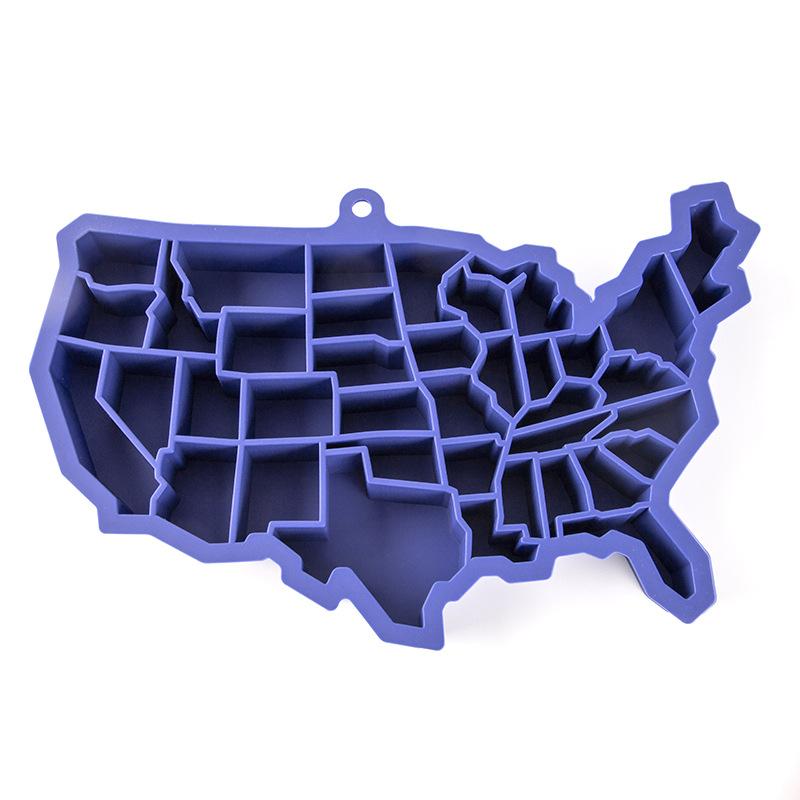 

United States map Ice Cube silicone Whiskey Ice maker Ice Cube Mold Creative kitchen bar appliances