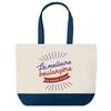 Tote Bag - PLANETEE - Blue Bottom Bag « World's Best Baker » - Cotton 40x45 Cm - Printed Message - No Closure