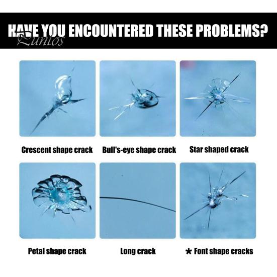 Sada na opravu prasklin čelního skla automobilu Odolná proti UV záření Dlouhotrvající efekt Snadné použití Sada kapaliny na opravu prasklých skel v automobilech