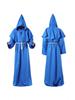 Fantasia de Mágico para Cosplay de Halloween: Túnica de Monge Medieval Retrô & Roupa de Padre - Envio Imediato