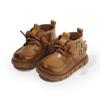 Autumn/Winter Non-slip Soft Sole Baby Walker Boots - British Style for Boys & Girls, Plus Velvet Leather