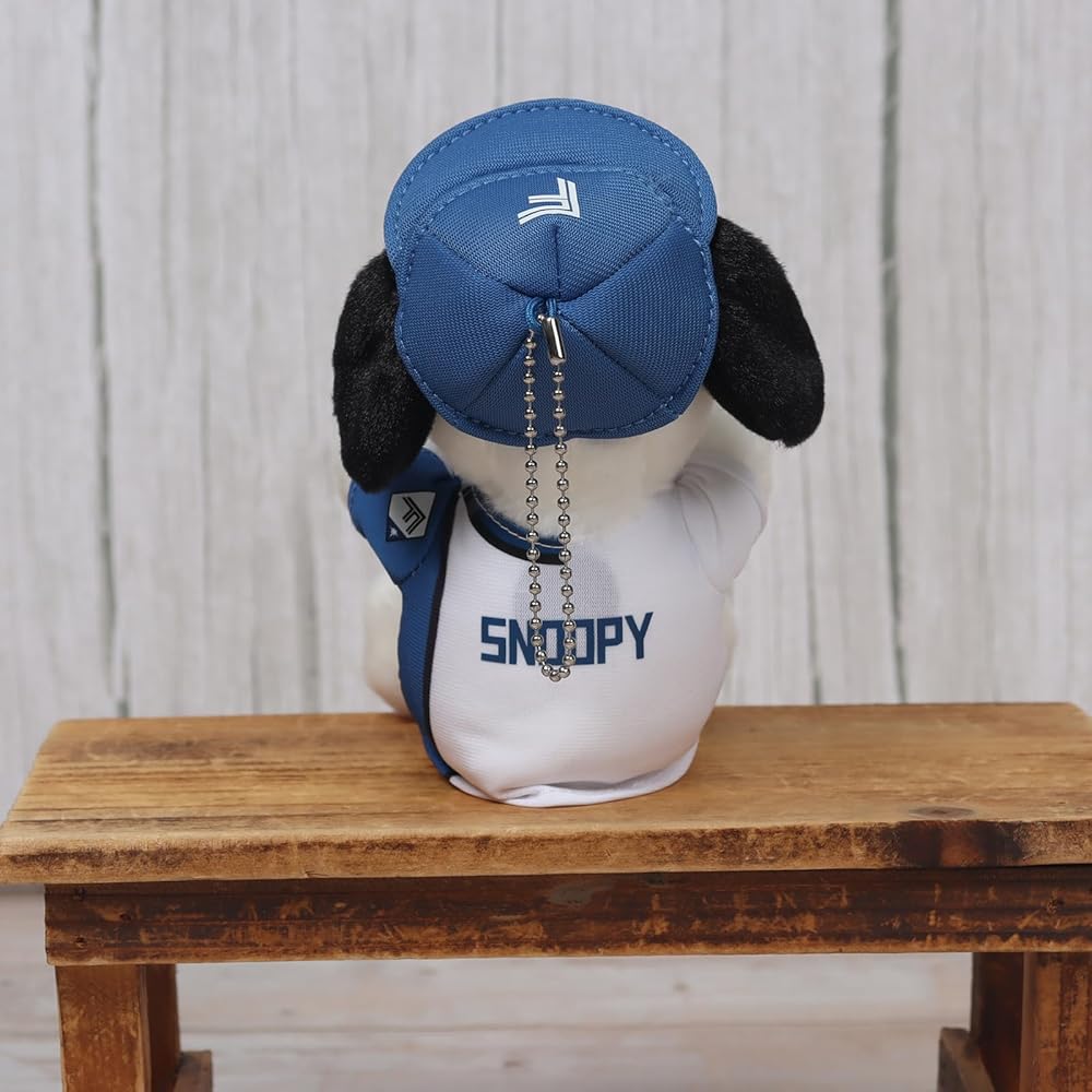 Yoshitoku Snoopy Plush Strap 18cm Official Licensed Product Hokkaido Nippon-Ham Fighters Pink Color