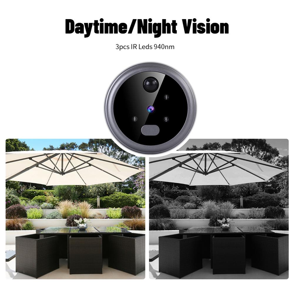 Digital Door Eye Camera PIR Motion Detector Door Peephole Eye Camera 90° Wide Angle 2.8inch LCD Screen for Home Security System