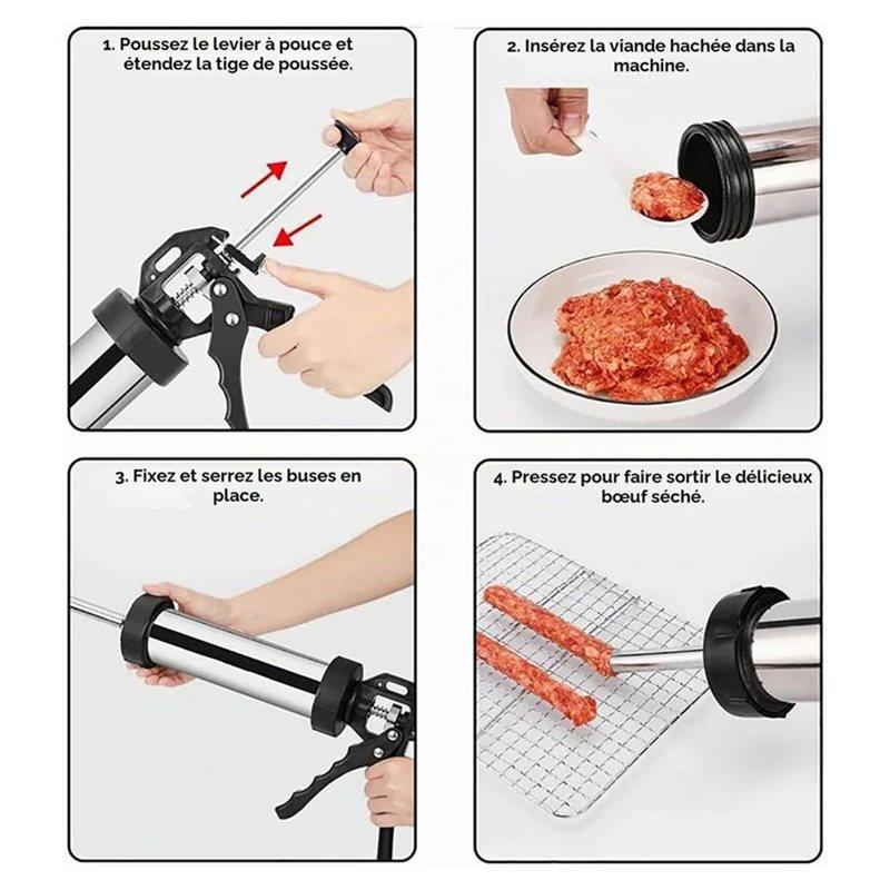 ABYN-Churros Biscuit Press With Stainless Steel Churro Maker(9 Nozzles), 12 Discs& Cake Decorating Tools For Home Baking Set