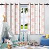Wildflowers Floral Green Plants Window Curtains Blackout Washable Polyester Fabric Bedroom Living Room Home Decor Curtain 2 Pcs