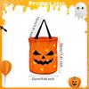 2Pcs Halloween Pumpkin Candy Bags, with Light, Pouch Multipurpose Trick or Treat Bags Gift