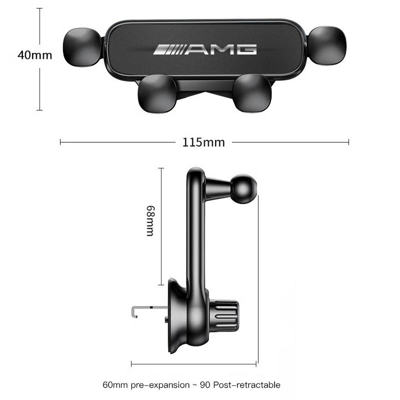 Gravity Car Air Vent Phone Mount 360 ° Rotating Extension Accessories Car Hub Cap For Mercedes Benz AMG W214 W205 W204 W206 W213 rd2