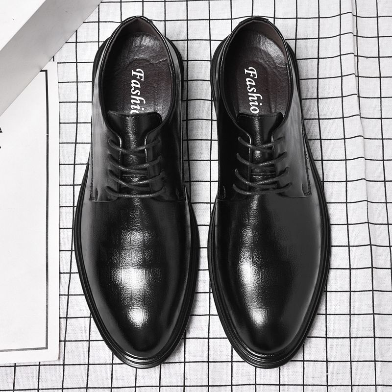 Hy Casual Leather Shoes Men's Genuine Leather Soft Sole 2024 Autumn New Versatile Business Dress Breathable Men's Men's