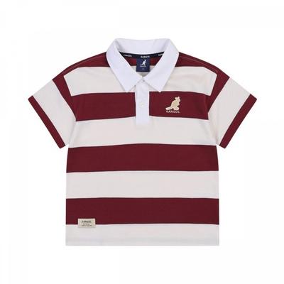 PoinT STripe Collar T shirT Burgundy Rb 0002
