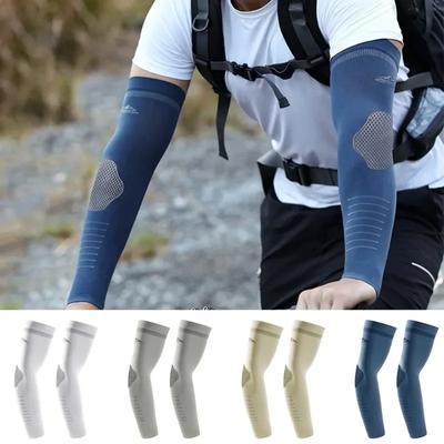 1Pair Ice Silk Arm Sleeves UV Sun Protection Breathable Lightweight For Men Women Sports Workouts