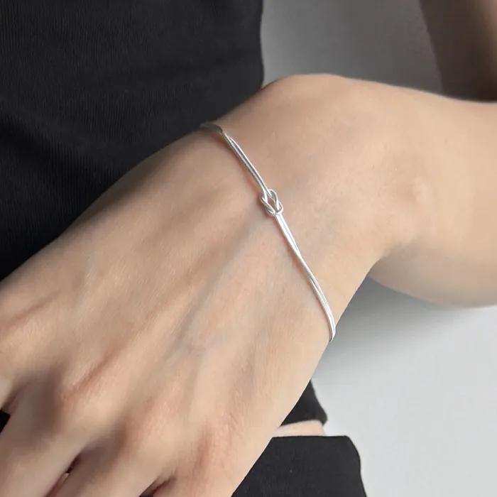 925 Two knot bracelet