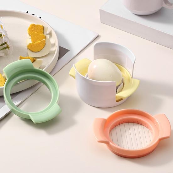 Egg Slicer for Hard Boiled Eggs Stainless Steel Egg Cutter Strawberry Slicer Kitchen Gadget for Salads Dishes Snacks