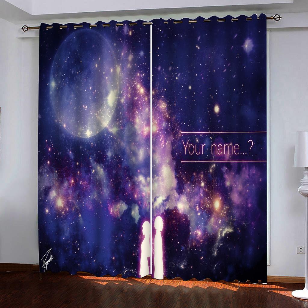 High-Density Blackout Curtains, Daytime Curtains, Your Name Is Beautiful 3D Digital Printing Blackout Curtains