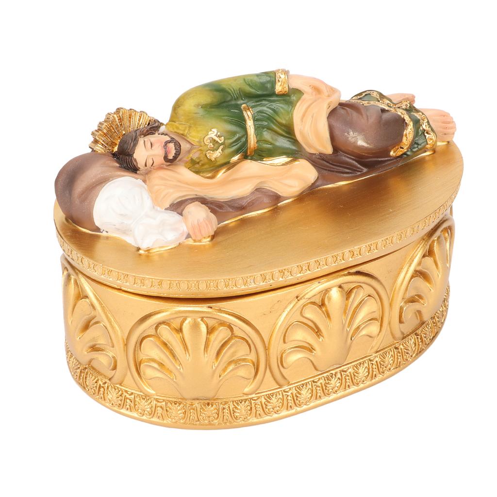 Saint Joseph Jewelry Box Resin Exquisite Workmanship Sleeping Saint Joseph Catholic Gift Decorative