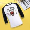 Hellfire Club T-shirt Trekvartærmer Pullover Streetwear Kvinder Mænd Æstetisk Grafisk Printede T-shirts Tøj til Sommer