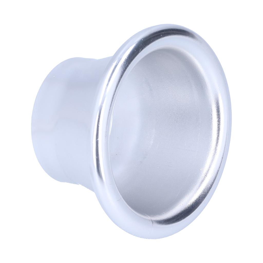 2.6in Cold Air Intake Turbo Horn Velocity Stack Adapter CNC Aluminum Car Modification Part Silver