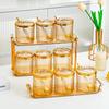 Kitchen Seasoning Jars Storage Set with Gold Rim