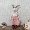 Nordic Handmade Long-Legged Rabbit Doll - Cotton Linen Fabric, Standable, Perfect Birthday Gift Ornament for Kids.