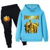 Cartoon print children's suit hoodie sweater suit PB083