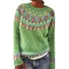 Women's New Color-Block Round Neck Fashion Sweater