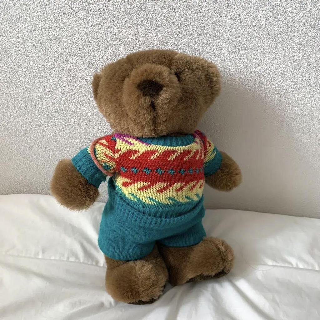 [USED] Rare Showa Retro Teddy Bear Plush Toy