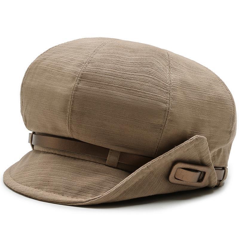 Korean Style Face-Slimming Octagonal Beret for Large Heads - Fashionable, Versatile, Small-Brim Fisherman Hat for Spring and Autumn
