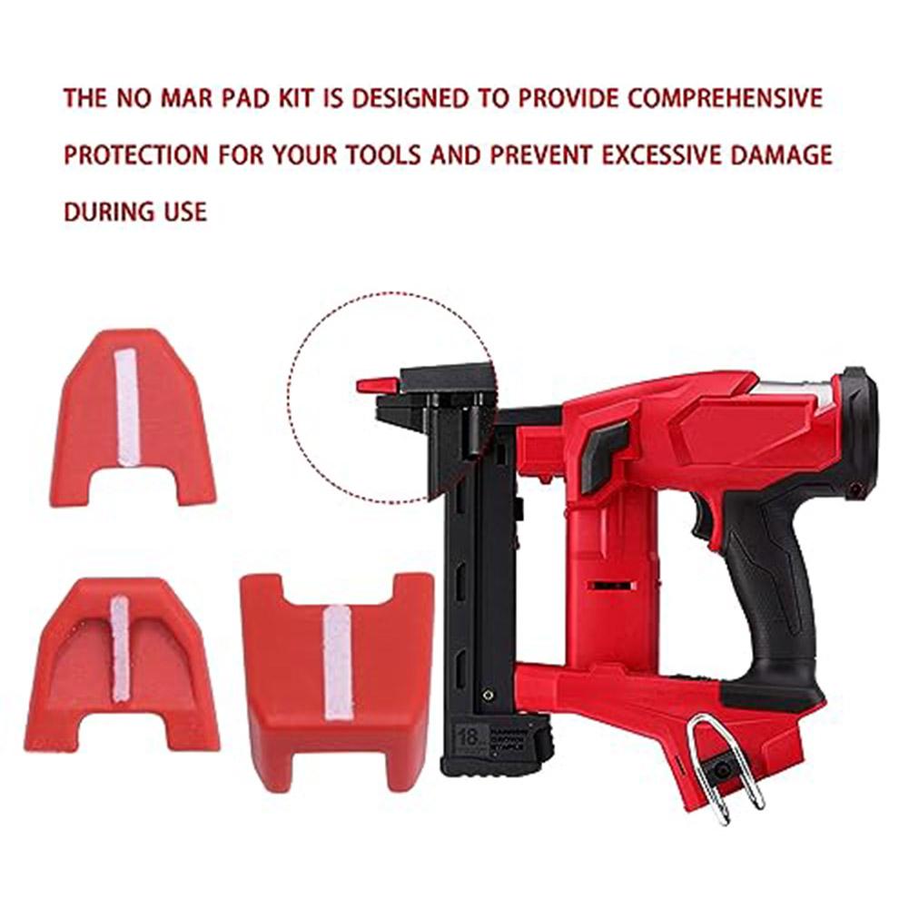 No Mar Pad Kit 9 Pieces for 42380017 Non Marking Gasket Set Tool Protection Pads for Stapler with Curved Nail Holders