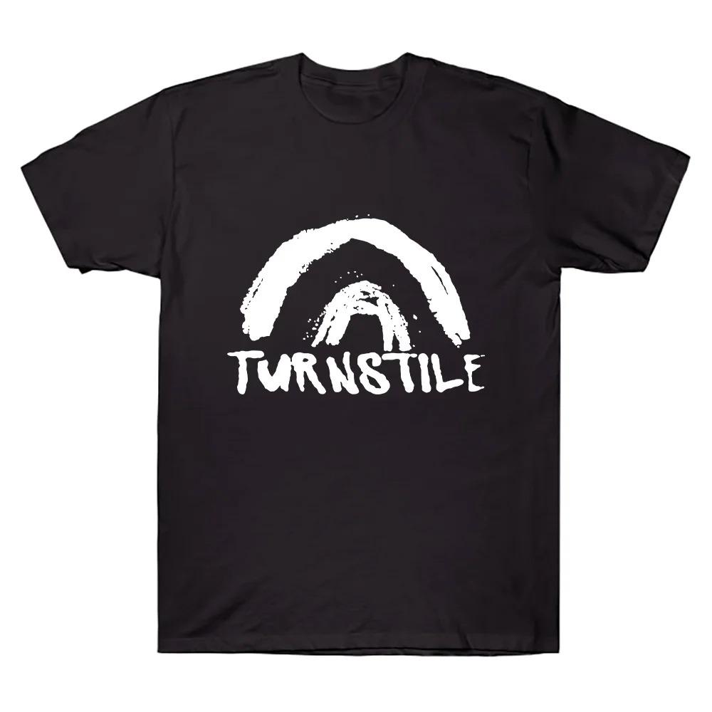 Футболка Turnstile DOUBLE RAINBOW, футболка Turnstile Band с коротким рукавом, унисекс, хлопковая одежда, графический принт, рок, уличная мода, Y2K. S разноцветный