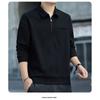 Versatile Lapel Collar Hooded Pullover Sweatshirt For Men Casual Sports Top