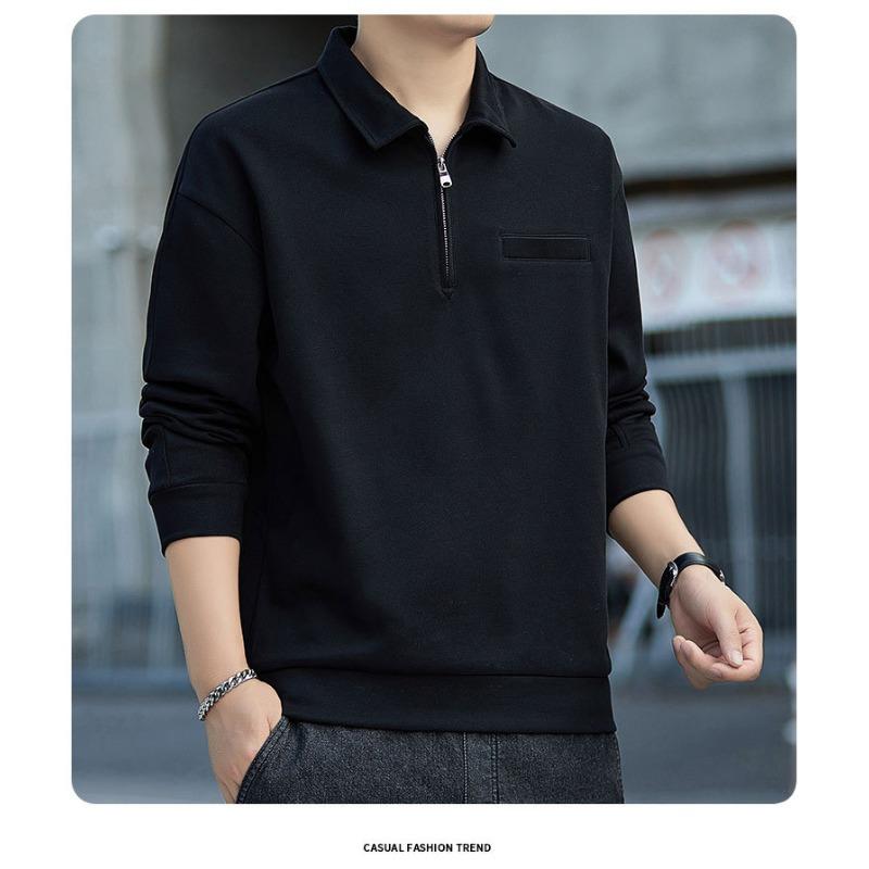 Versatile Lapel Collar Hooded Pullover Sweatshirt For Men Casual Sports Top