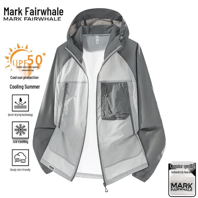 Mark Fairwhale Men s Hooded Cooling Sun Protection Jacket M