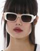 Hangeul Square Sunglasses Ivory-Brown