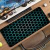 Modern Hexagon Pattern Large Extended Mouse Pad Non Slip Rubber Desk Mat For Gaming Laptop Keyboard Home Office Setup