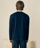 BASIC HOUSE Knit-Like Round Neck Long Sleeve T-Shirt Black Lzts6105